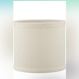 NIB•Progress Lighting Barrel Style Chandelier Shade•Natural Linen•5.5” Diameter